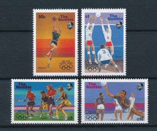 [60890] Gambia 1987 Olympic Games Seoul Basketball Volleyball Handball Mnh