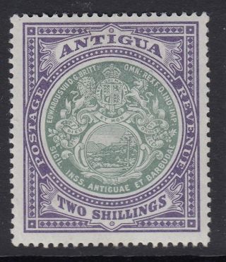 Antigua Sg38,  2s Grey - Green & Pale Violet,  M.  Cat £90.