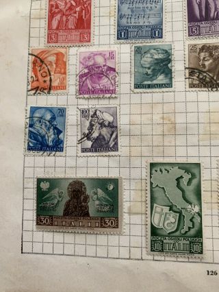 Two Old Album Pages Of Stamps From Italy (The Strand) 5