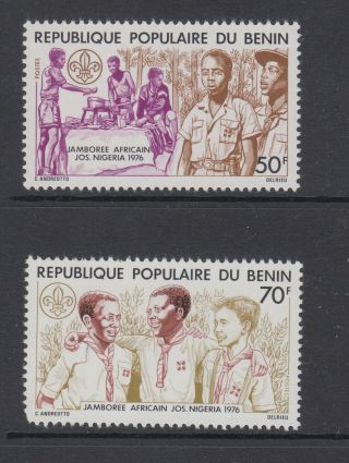 Benin 1976 Boy Scouts Sc 352 - 353 Cplte Never Hinged