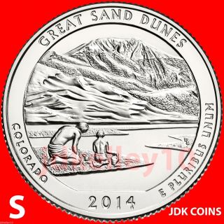 2014 S - Great Sand Dunes National Park Quarters Uncirculated From U.  S.