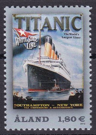 Aland - 2012 - 100th Anniv Titanic.  Individual Stamp,  1v.  Nh