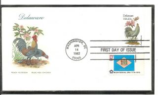 Us Sc 1960 State Birds And Flowers (delaware) Fdc.  Combo Hf Cachet.