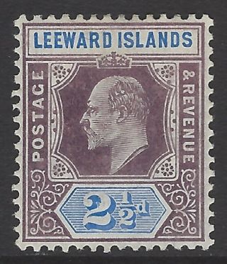 Leeward Islands 1906 2½ Dull Purple & Ultra Vf Mlh,  Sg 32