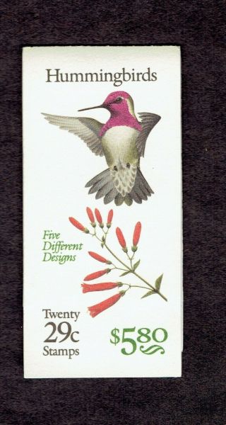 Bk201 - U.  S.  Booklet Of 20 29c - Hummingbirds,  Birds - 1992 -