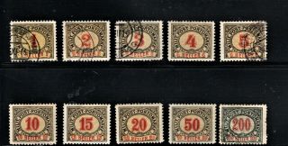 Hick Girl Stamp - M&u.  Bosnia & Herzegovina Sc J1 - 5 & J9 - 13 Postage Due R252