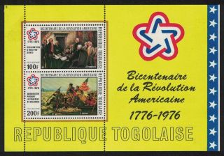 Togo Bicentenary Of American Revolution Ms Mnh Sg Ms1125