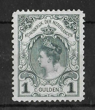 Netherlands 1898 Lh 1 Gld Blue Green " Kroningszegel " Nvph 49 Cv €250