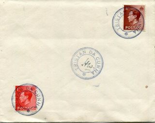 1937 - Tristan Da Cunha - Unaddressed Cover Eviii Stamps And Cachets