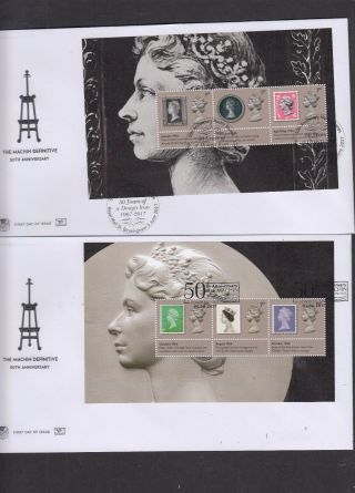 Gb 2017 Machin Anniversary Psb Prestige Stamp Booklet Set 5 Full Pane Stuart Fdc