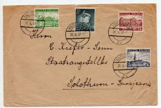 1937 Poland High Value Cover,  Very Scarce Stamps,  Price