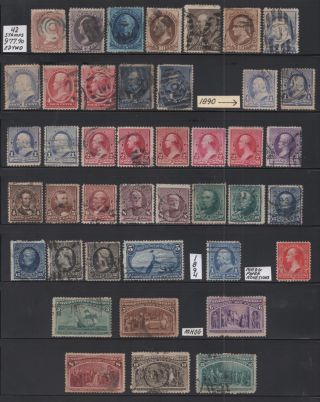 42 Usa Classic Stamps: 1 Mhdg / 1 Mhog.  High Cv $977.  90