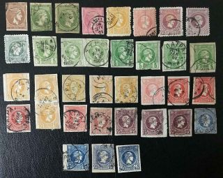 Greece.  Valuable Classic Lot Large And Small Hermes Head Issues.  Look