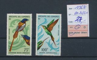Lk80418 Comoros 1967 Birds Animals Airmail Mh Cv 27 Eur
