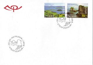 Iceland 1999 Sea Views Unaddressed First Day Cover Shs