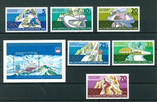 East Germany 1975 Winter Olympic Games Full Set Of Stamps.  Sg E1814 - 1820.