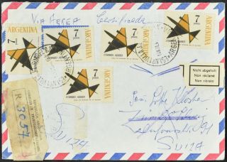 Argentina 1964 Registered Airmail Cover To Switzerland C53933