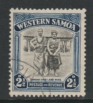 Samoa 1944 - 49 2½d Black & Blue Sg 203 Fine.