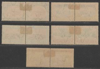 South West Africa 1931 King George V Pairs Set to 10sh SG74 - 84 toned gum 4