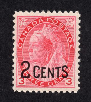 Canada 88 2 Cent On 3 Cent Carmine Queen Victoria Numeral Overprint Mnh