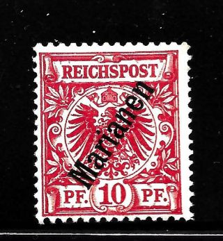 Hick Girl Stamp - Old M.  H.  German - Mariana Islands Sc 13 1900 Overprint Y2261