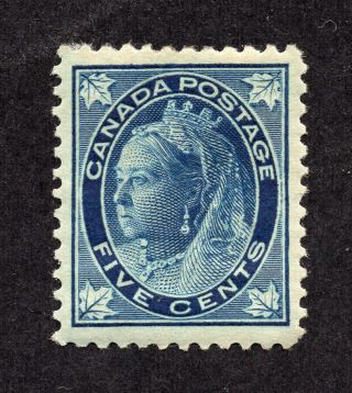 Canada 70 5 Cent Dark Blue Queen Victoria Maple Leaf Issue Mh