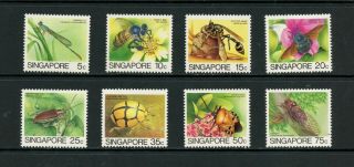 T072 Singapore 1988 Insects Beetles Leigh Mardon Prints 8v.  Mnh