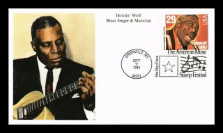 Dr Jim Stamps Us Howlin Wolf Blues Singer Musician First Day Cover Mystic