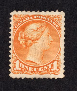 Canada 35a 1 Cent Orange Queen Victoria Small Queen Issue No Gum