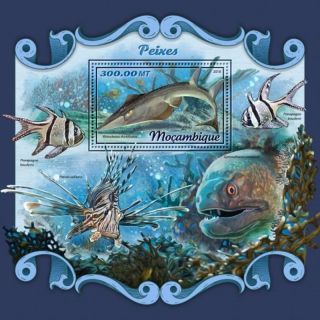 Mozambique - 2018 Fish On Stamps - Stamp Souvenir Sheet - Moz18103b