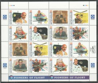 J699 1995 Micronesia Aviation Space Pioneers Of Flight 1sh Mnh