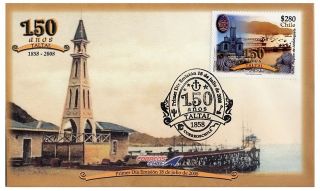 Chile 2008 Fdc 150 Years Port Of Taltal