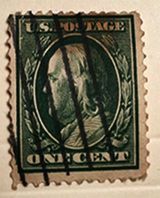 1911 Benjamin Franklin One Cent Stamp Rare