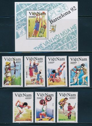 Vietnam - Barcelona Olympic Games Mnh Sports Sets Basketball (1992)