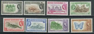 Br.  Honduras 1953 Set Of 12 Stamps,  Never Hinged,  Cat.  Value Ca.  $ 60