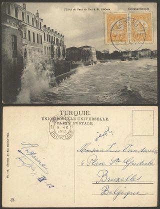 Turkey 1912 - Postcard To Brussels Belgium D174