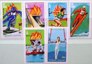 Togo 1979 1380 - 85 B 135 - 37 C392 - 94 Imperf Olympics Moscow 1980 Sports Mnh