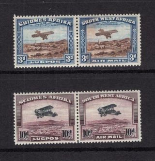 South West Africa 1931 Air Mails - Og Mlh - Sc C5 - C6 Cats: $87.  50