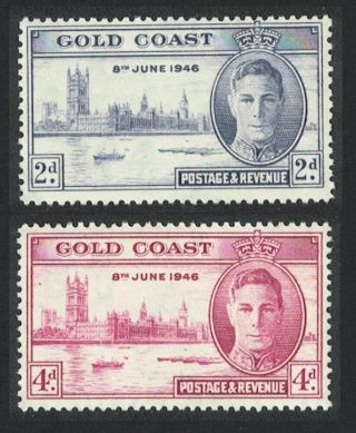 Gold Coast World War Ii Victory 2v Mnh Sg 133 - 134a