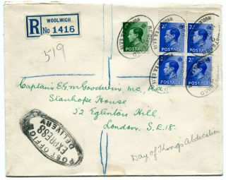 (396) Very Good Edviii Express Delivery Abdication Day Cover