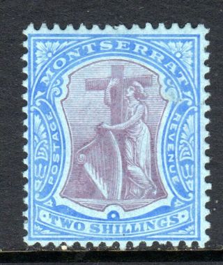Montserrat 1908 - 14 2s Purple & Bright Blue/blue Sg45 M/mint