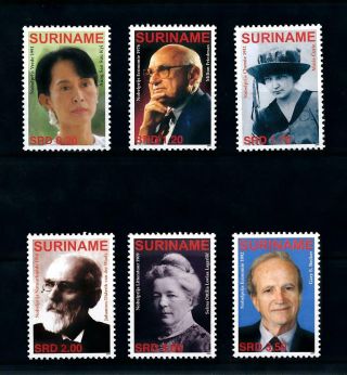 [100510] Suriname 2006 Nobel Prize Aung San Suu Kyi Marie Curie Lagerlöf Mnh