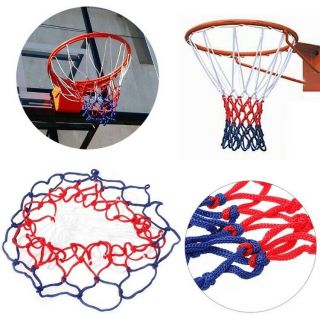 Universal Red White Blue Basketball Net Hoop Goal Rim Mesh Backboard Ball Pump