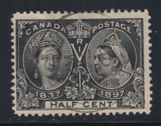 Canada Sg 121 Scott 50 F/vf 1897 ½¢ Black Victoria Diamond Jubilee Scv $120
