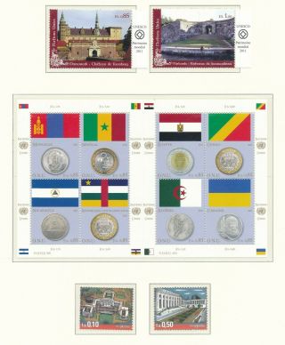 United Nations Geneva 2011 14 Diff,  3 S.  S.  /sheetlets Year Set Nh Face 32.  85fr