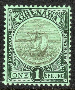Grenada1908 Black/green 1/ - Crown Ca Perf14 Sg82