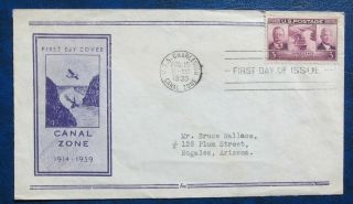 898 - 19 Usa 8/15/1939 Fdc 1914 - 1939 Canal Zone Stamp Tr Addressed