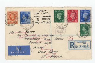 Gb Gvi 1937 " Three Kings " Registered Fdc To Gold Coast - Unclaimed - Unusual Cover