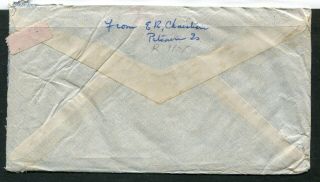 PITCAIRN ISLAND 1954 COMMERCIAL COVER WITH SHORT NOTE FROM E CHRISTIAN 2
