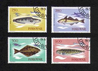 Faroe Islands 1983 Fishes Complete Set Of 4 Values (sg 85 - 88)